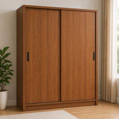 Sliding Door Wardrobe by American Furnish – Modern Space Saving Wooden Bedroom Wardrobe with Premium Storage Design