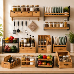 Kitchen organizers and storage racks for modular kitchens in India by American Furnish