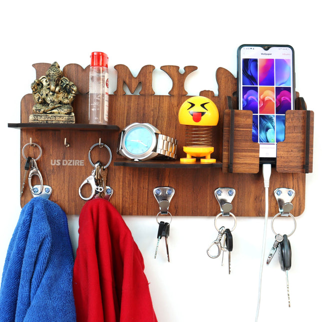 US DZIRE™ 821 Premium Key Holder For Home & Office Wood Key Holder