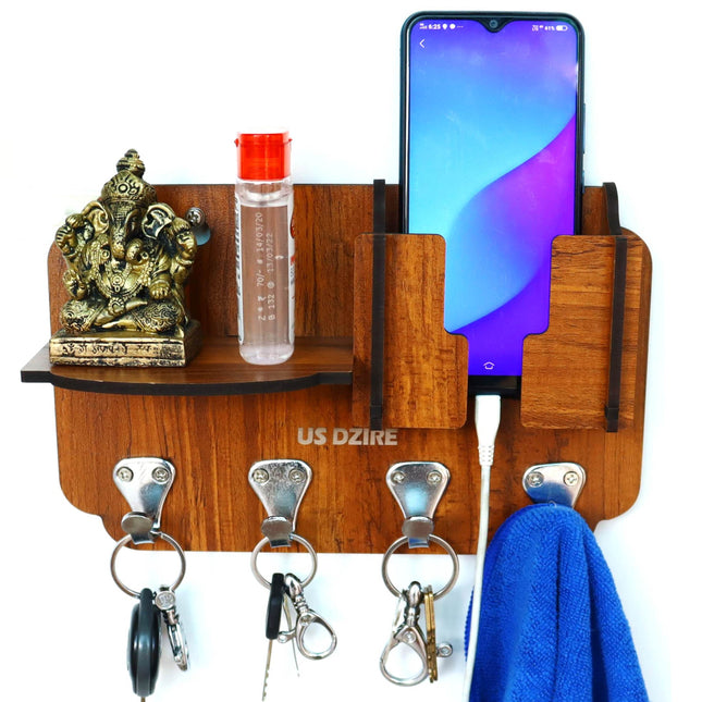 US DZIRE™ 836 Premium Key Holder For Home & Office Wood Key Holder