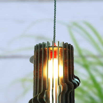 US DZIRE 165 Wooden  Ceiling Pendant Light Shade Hand Weave Chandelier Style.