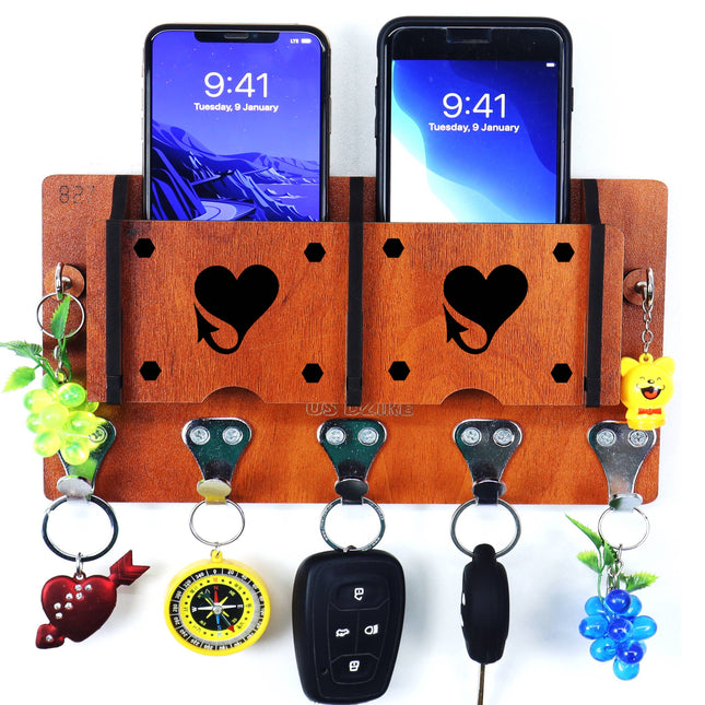 US DZIRE™  15 Premium Key Holder For Home & Office Wood Key Holder