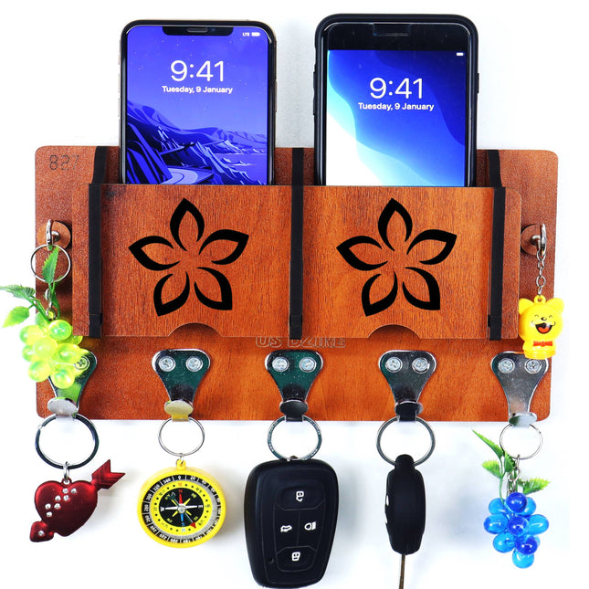 US DZIRE™ 6 Premium Key Holder For Home & Office Wood Key Holder