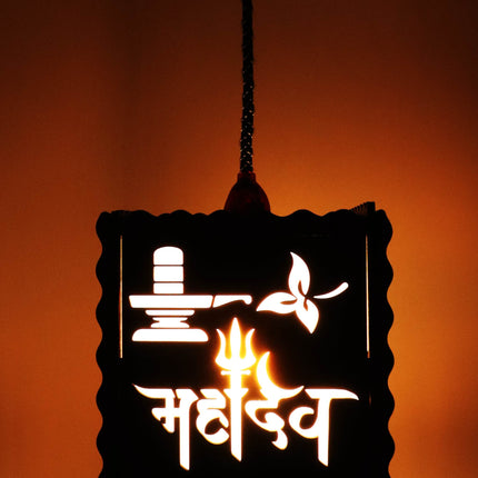 US DZIRE™ 518 Bholenath Bhagwan Wooden Ceiling Pendant Light Shade  Chandelier Style.