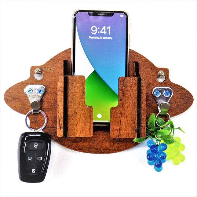 US DZIRE™ 1054 Decorative Key Hanger (Brown) Wood Key Holder
