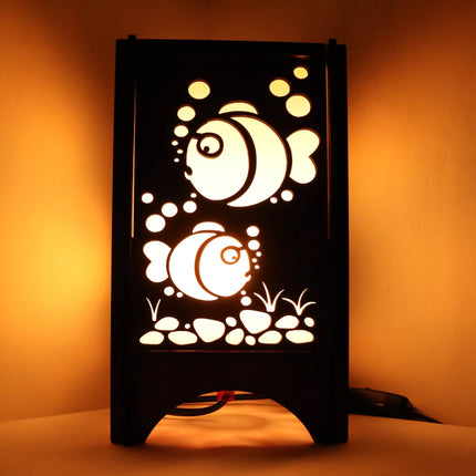 US DZIRE ™ 603 Wooden Fancy Table Lamp With Creative Design,
