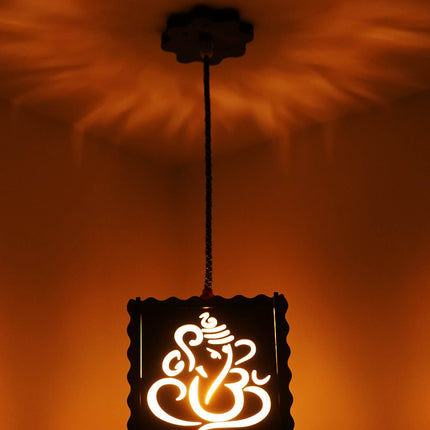 US DZIRE 509 ™ Sri Ganesh Ji Homes Elite Hanging Pendant Light Ceiling Lamp |Decor Items, Hanging Ceiling Decorative Roof Light Lamp for Home,