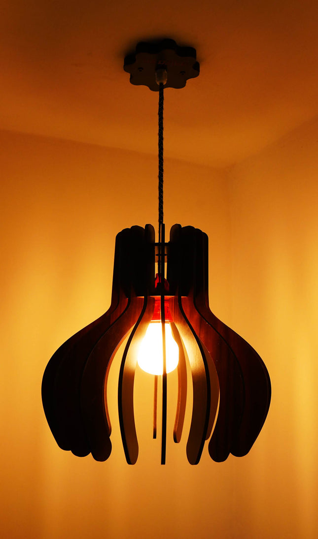 US DZIRE 454 Wooden Ceiling Pendant Light Shade  Chandelier Style.