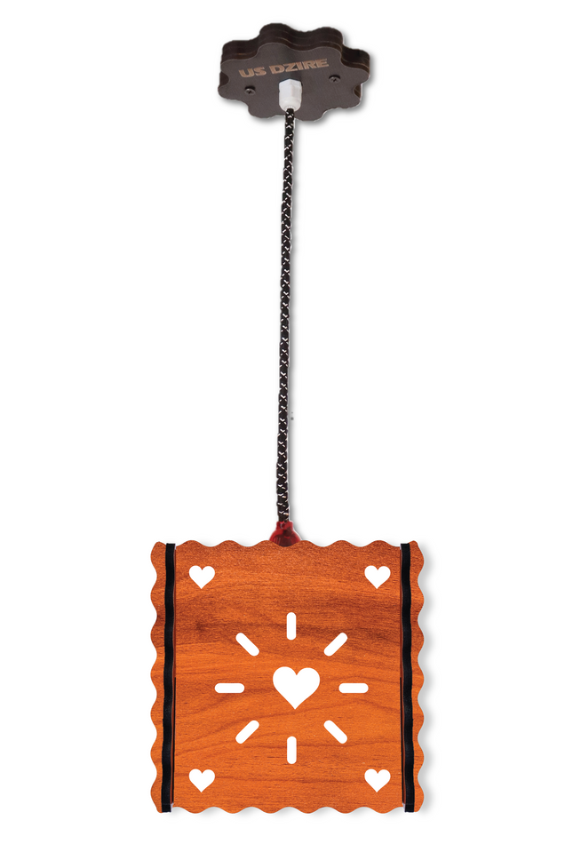 US DZIRE™ 550 Wooden Style Hanging Lamp Creative Pendant Light Lamp for Room,Foyer,Hallway Pendants Ceiling Lamp