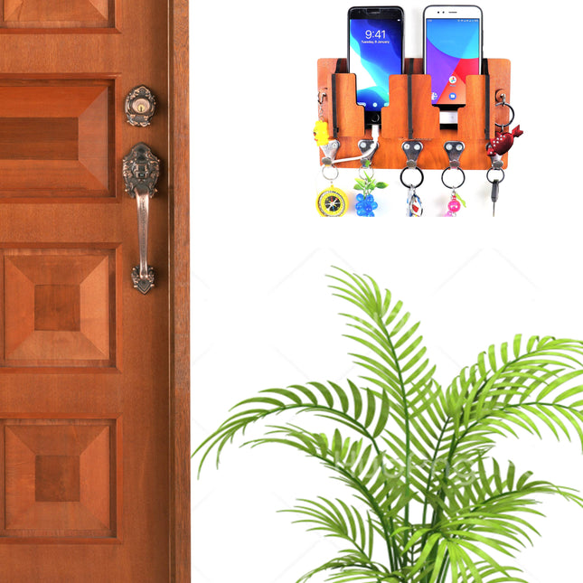 US DZIRE™ 2847 Decorative Key Hanger (Brown) Wood Key Holder