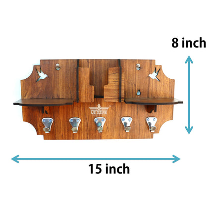 US DZIRE™ 809 Wooded key holder Sweet Home Flower Wood Key Holder