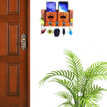 US DZIRE™ 30 Premium Key Holder For Home & Office Wood Key Holder(7  Hooks, Brown)