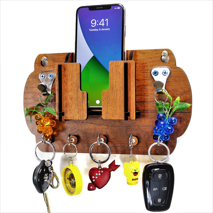 US DZIRE™ 1061 Wooded key holder Sweet Home Flower Wood Key Holder