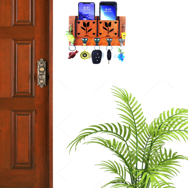 US DZIRE™ 34 Decorative Key Hanger (Brown) Wood Key Holder