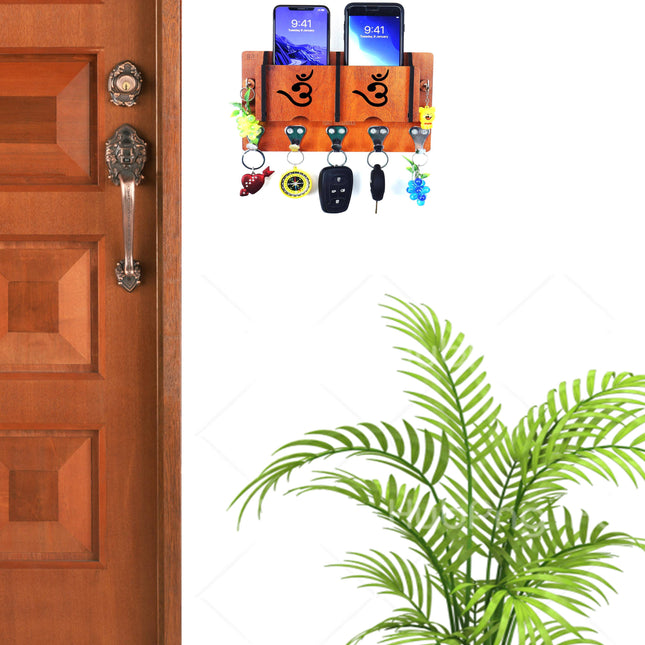US DZIRE™ 43 Premium Key Holder For Home & Office Wood Key Holder  (7  Hooks, Brown)