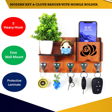 US DZIRE™ 449 Wooded key holder Sweet Home Flower Wood Key Holder