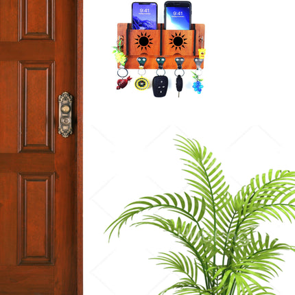 US DZIRE™ 24 Decorative Key Hanger (Brown) Wood Key Holder