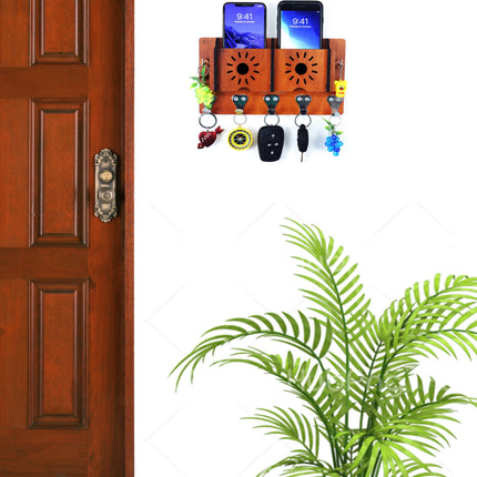 US DZIRE™ 8 Wooded key holder Sweet Home Flower Wood Key Holder