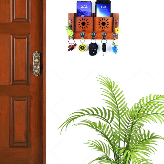US DZIRE™ 8 Wooded key holder Sweet Home Flower Wood Key Holder
