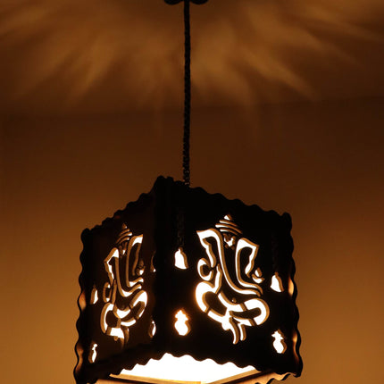 US DZIRE™ 512 Sri Ganesh Ji Pendants Ceiling Lamp  (Brown)
