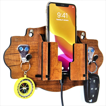 US DZIRE™ 1013  Wooded key holder Sweet Home Flower Wood Key Holder