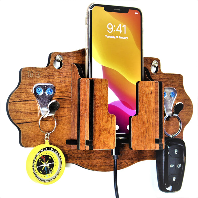 US DZIRE™ 1013  Wooded key holder Sweet Home Flower Wood Key Holder