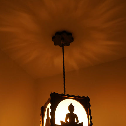 US DZIRE ™513 Fancy Wooden Ceiling Lights,Hanging Lamps,( With Gold Bulb )Ceiling Lamp pendant lamp shade For Living Room,Bedroom,Lobby,office,Restaurant,Dining Hall,