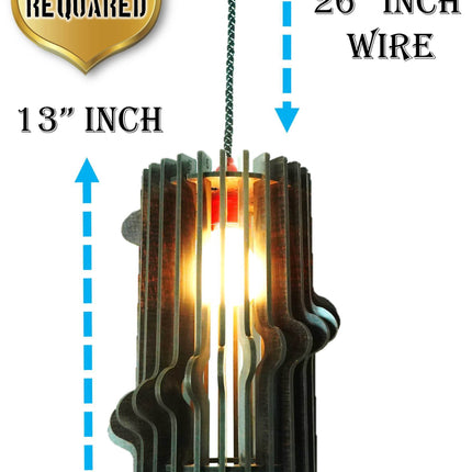 US DZIRE 165 Wooden  Ceiling Pendant Light Shade Hand Weave Chandelier Style.