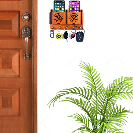 US DZIRE™ 231 Premium Key Holder For Home & Office Wood Key Holder  (5  Hooks, Brown)