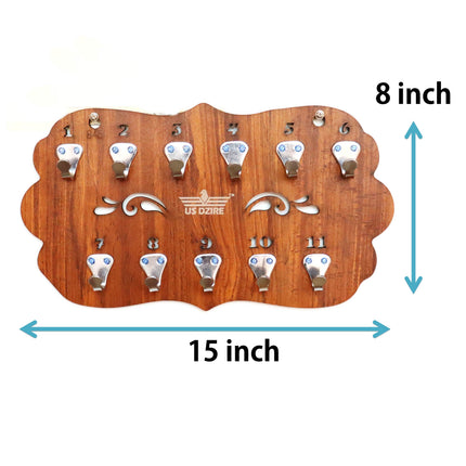 US DZIRE™ 845 Premium Key Holder For Home & Office Wood Key Holder