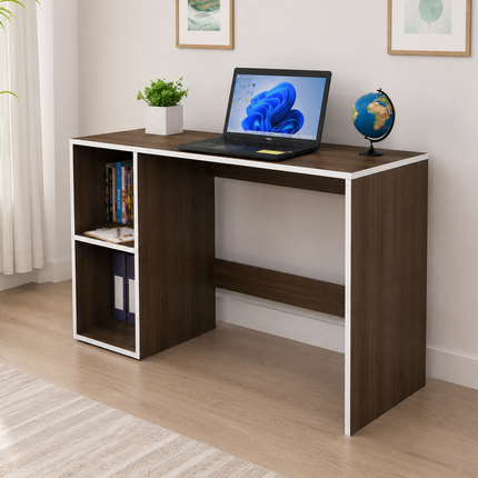 Engineered Wood Computer Study Table with Storage Shelf for Home Office Desk
