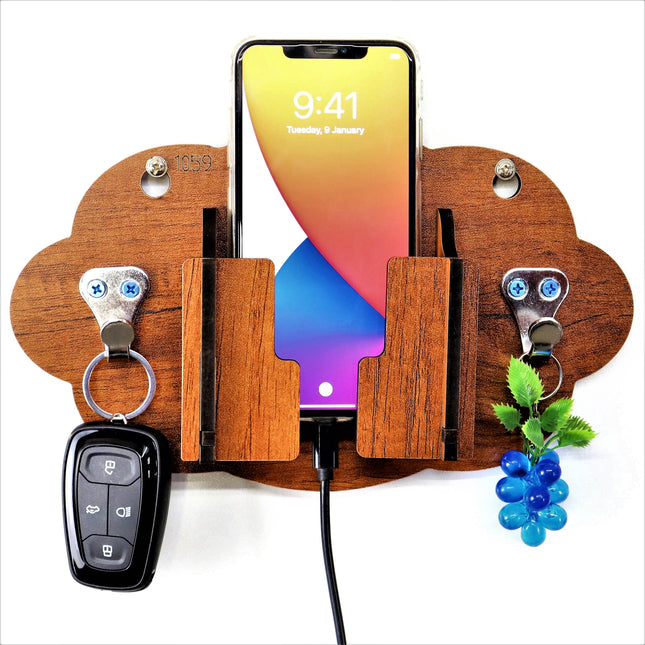 US DZIRE™ 1059  Wooded key holder Sweet Home Flower Wood Key Holder