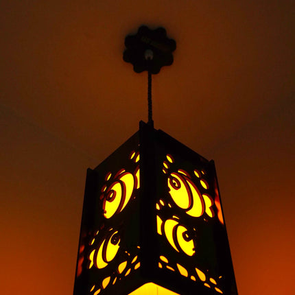 US DZIRE 425 Wooden Ceiling Pendant Light Shade  Chandelier Style.