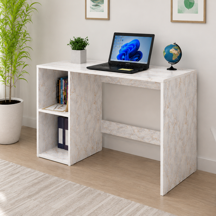 Engineered Wood Computer Study Table with Storage Shelf for Home Office Desk