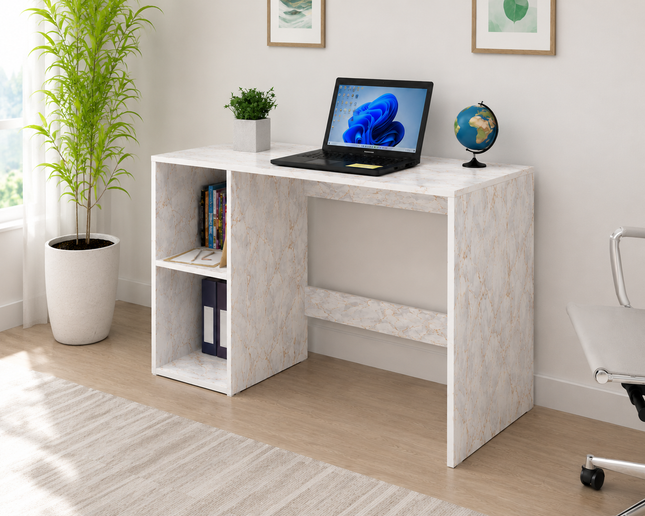 Engineered Wood Computer Study Table with Storage Shelf for Home Office Desk