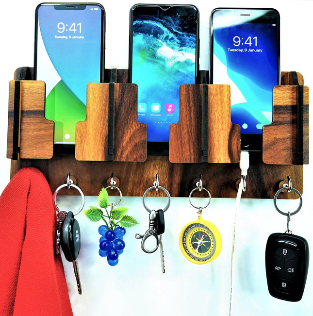US DZIRE™ 1105 Decorative Key Hanger (Brown) Wood Key Holder