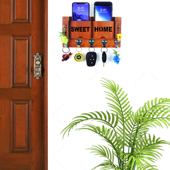 US DZIRE™ 12 Premium Key Holder For Home & Office Wood Key Holder