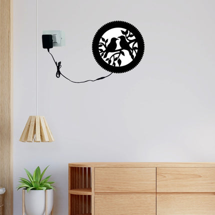 Love Bird Wooden Frame With  Light For Home & Living Room, Bedroom Decor