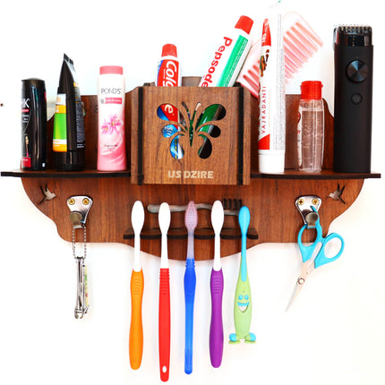 US DZIRE™ 851 Decorative Key Hanger (Brown) Wood Key Holder