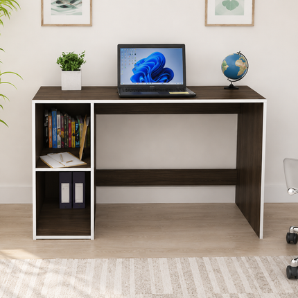 Engineered Wood Computer Study Table with Storage Shelf for Home Office Desk