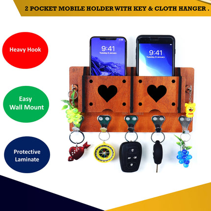 US DZIRE™ 11 Decorative Key Hanger (Brown) Wood Key Holder