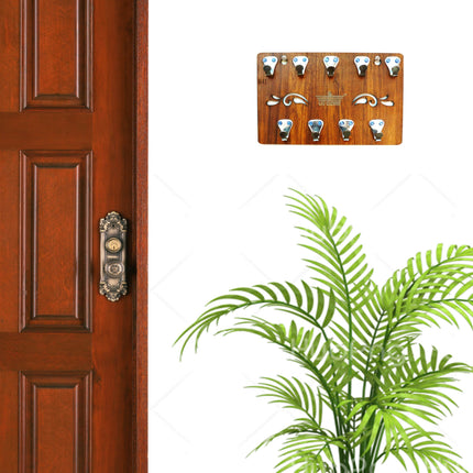 US DZIRE™ 840 Decorative Key Hanger (Brown) Wood Key Holder