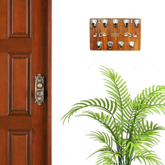 US DZIRE™ 840 Decorative Key Hanger (Brown) Wood Key Holder