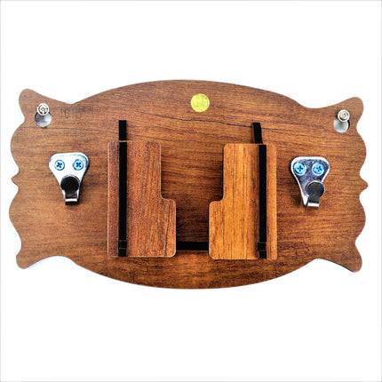 US DZIRE™ 1015 Antique Mobile Charging Stand Key Holder, Cloth Hanger Handcrafted Art For Home Decor Living Room Bedroom Wood Key Holder