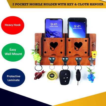US DZIRE™  15 Premium Key Holder For Home & Office Wood Key Holder
