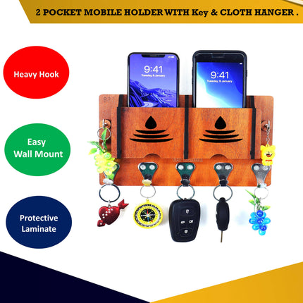 US DZIRE™ 38 Premium Key Holder For Home & Office Wood Key Holder