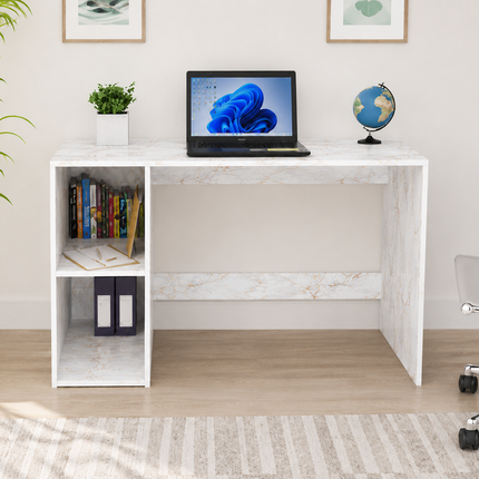 Engineered Wood Computer Study Table with Storage Shelf for Home Office Desk
