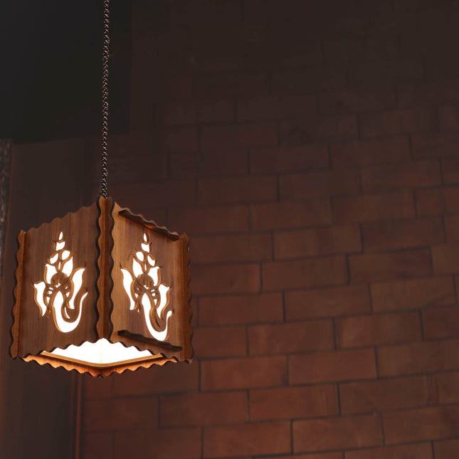 US DZIRE ™ 504 Fancy Wooden Ceiling Lights,Hanging Lamps,( With Gold Bulb )Ceiling Lamp pendant lamp shade For Living Room,Bedroom,Lobby,office,Restaurant,Dining Hall,Home decoration
