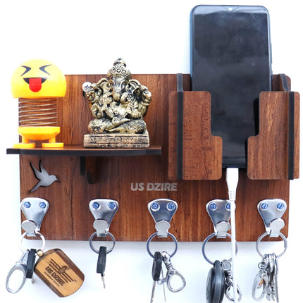 US DZIRE™ 828 Wooded key holder Sweet Home Flower Wood Key Holder