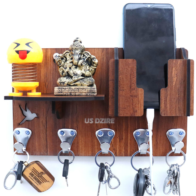 US DZIRE™ 828 Wooded key holder Sweet Home Flower Wood Key Holder